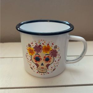 Enamel Mug Floral Skull “Dia de Los Muertos” 17oz